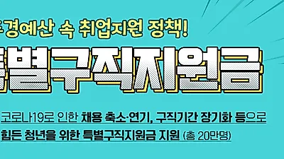 [코로나19] 청년특별구직지원금 2차 신청 기간 및 방법 (+신청자격,지원금)